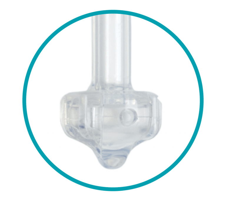 Das Kapselmaterial löst sich auf.